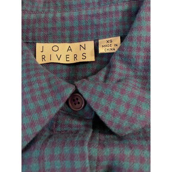 Joan Rivers Checkered Flannel Swing Style Shirt X SMALL (303) - Picture 5 of 6
